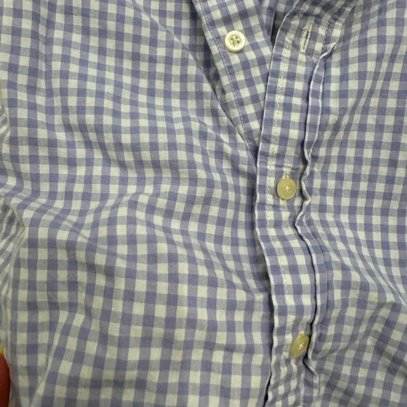 Ralph Lauren Short Sleeve Button Down Purple Gingham Shirt - Picture 5 of 5